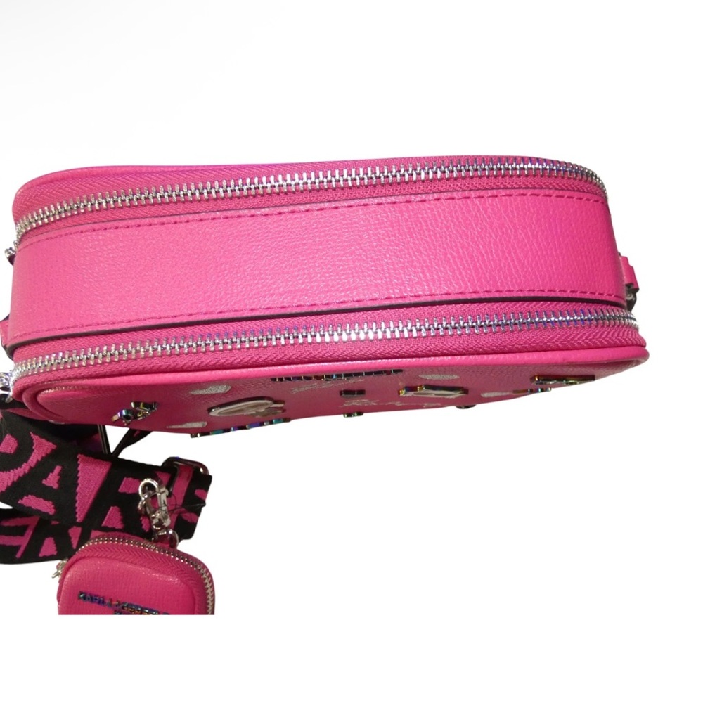 Karl Lagerfeld Camera Bag Purse Fuschia Pink Novelty Crossbody Shoulder Bag NWT - Picture 4 of 5